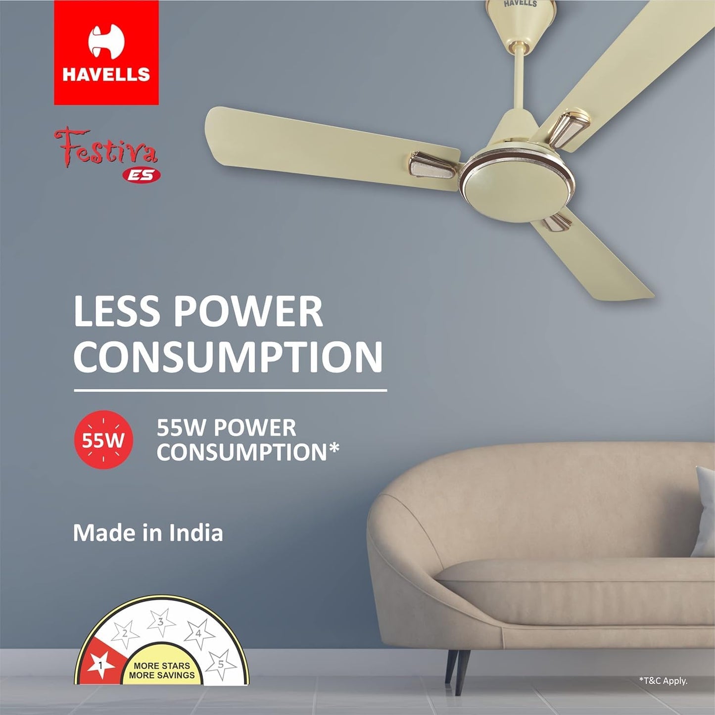 Havells Festiva 1200mm Dust Resistant Ceiling Fan