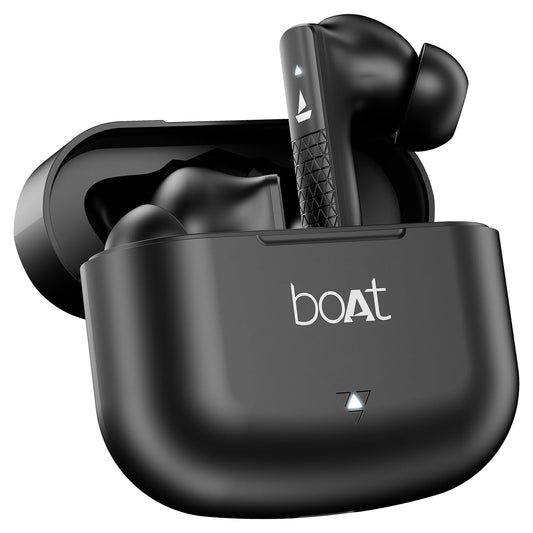 (OPEN BOX) boAt Airdopes 91 Truly Wireless in Ear Ear Buds w/ 45 hrs Playtime, Beast Mode with 50 ms Low Latency, Dual Mics with ENx, ASAP Charge, IWP Tech, IPX4 & Bluetooth v5.3(Active Black)