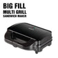 Havells Big Fill Multi Grill 900 watt Sandwich Maker (Black) (GHCSTDKK090)