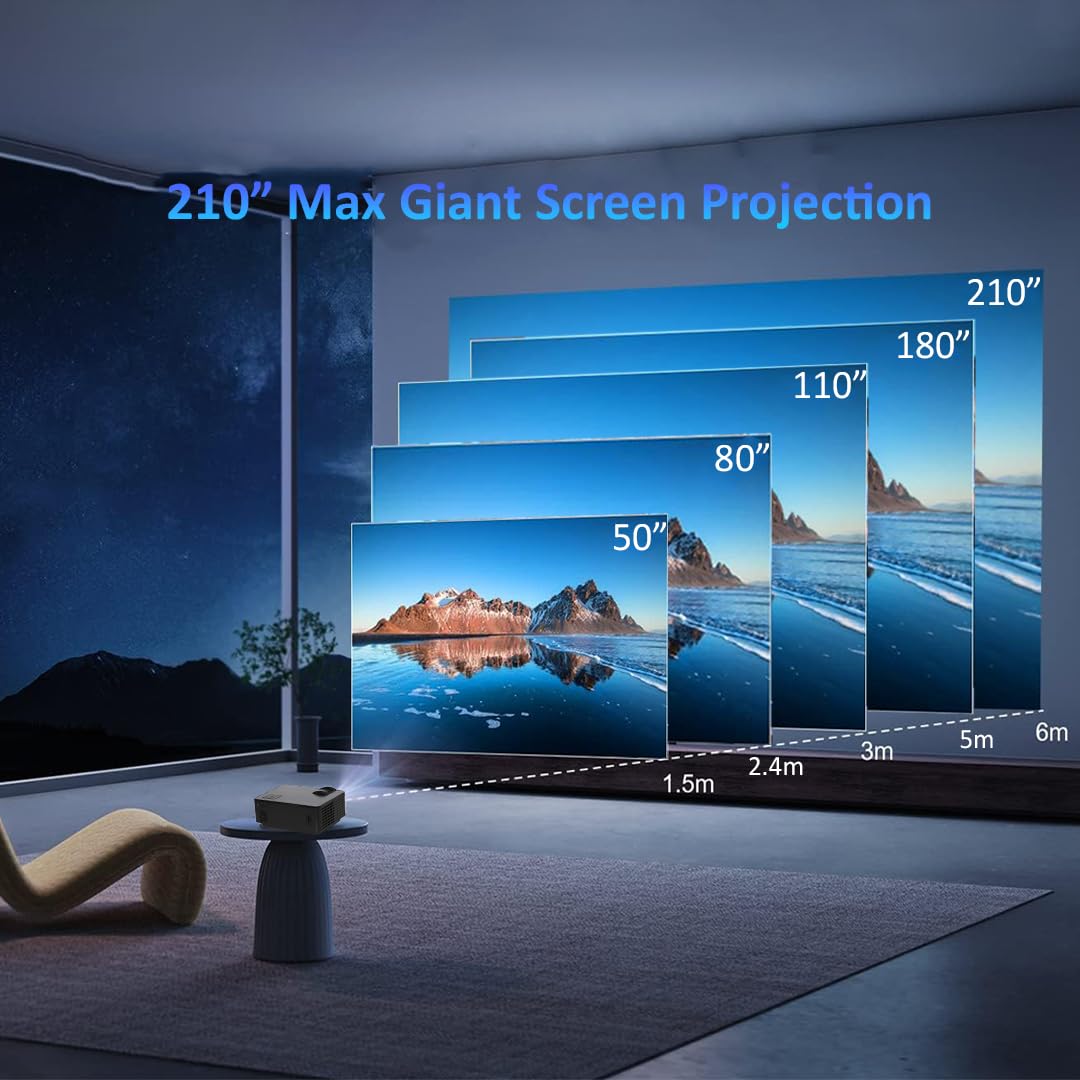 (Open Box) Egate K9 Pro-Max Android FHD 1080p LED Projector,