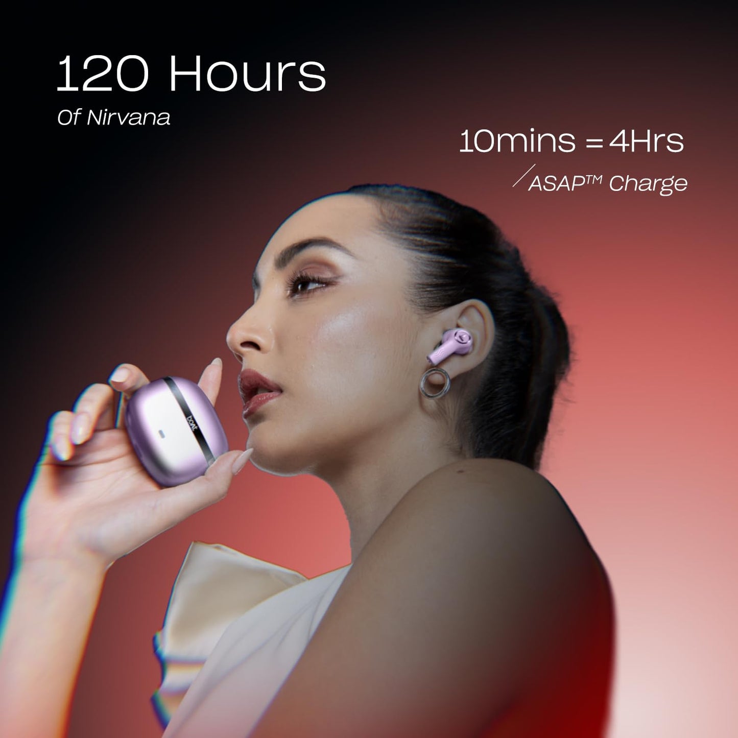 (Open Box) boAt Nirvana Ion ANC 120HRS Battery, Crystal Bionic Sound w/Dual EQ Modes, 4Mics ENx, App Support, Low Latency, IPX4, v.5.2 Bluetooth TWS in Ear Earbuds Wireless Earphones with mic