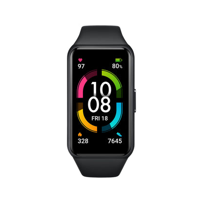 (Open Box) HONOR Band 6 Smartwatch with AMOLED 1.47'' Display,14 Days Battery, SpO2, 24/7 Heart Rate, Stress & Sleep Monitor, Personalized Watch Faces, Workout Auto-Detection, 5ATM Waterproof, Meteorite Black
