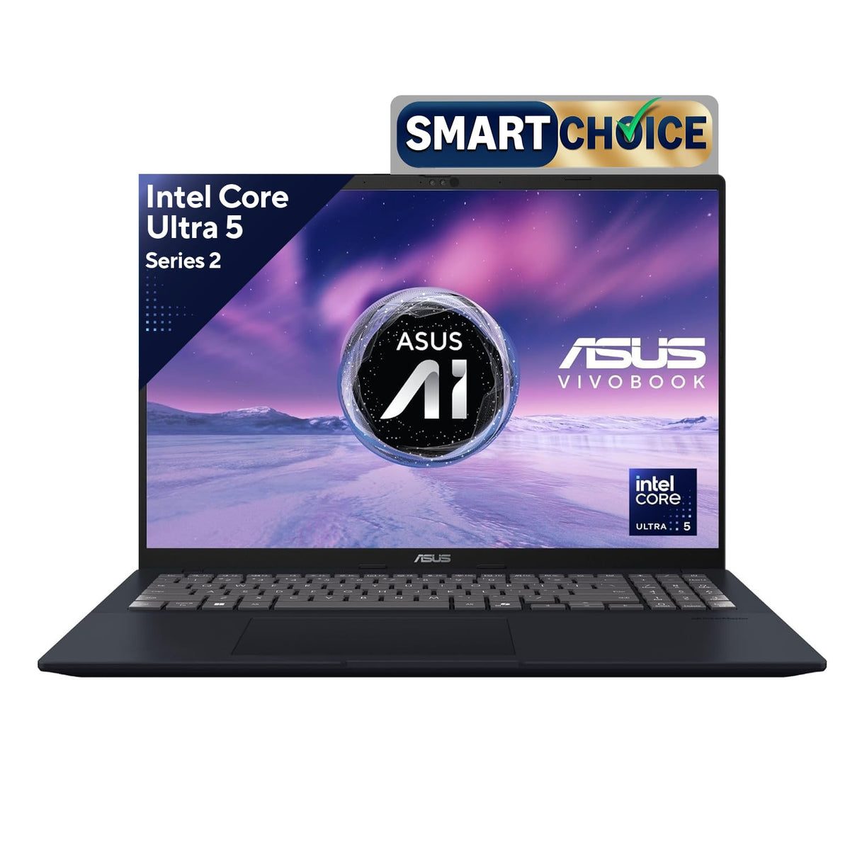 (Brand Refurbished ) ASUS Vivobook 16,Smartchoice, Intel Core Ultra 5 (Series 2),16GB RAM,512GB, Blue,1.88 kg X1607CA-MB139WS, AI Laptop
