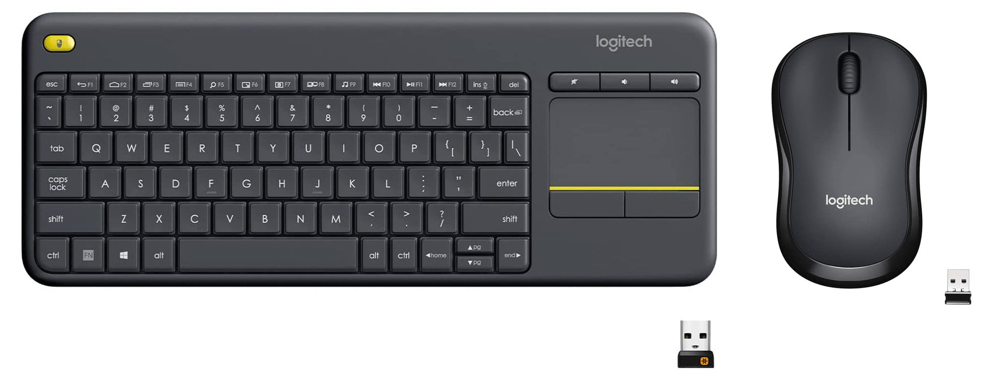 Trackpad Teclado Inalámbrico Logitech K400 Plus Qwerty Teclado