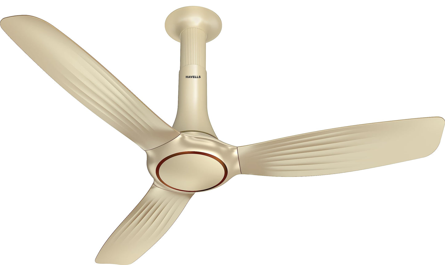 Havells 1200mm Inox BLDC Motor Ceiling Fan | Premium Look with RF Remote, 100% Copper, Upto 60% Energy Saving | Aerodynamic Ribbed Blades, Low Noise, Dust Resistant | (Pack of 1, Pearl White)