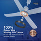 Havells 1200Mm Libeccio Bldc Motor Ceiling Fan|Premium Finish With Rf Remote, 100% Copper, Upto 60% Energy Saving|Low Noise: 55Db, 2 Year Warranty, Dust Resistant| 5 Stars