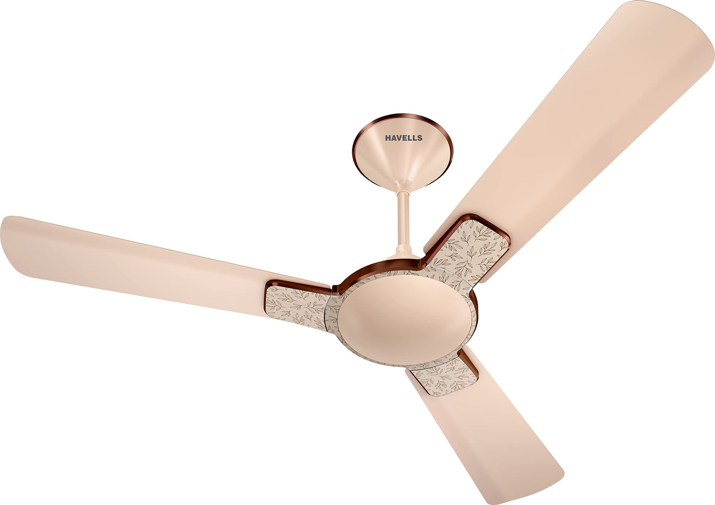 Havells Enticer Art Collector Edition 1200mm Decorative, Dust Resistant, High Power in Low Voltage (HPLV), High Speed Ceiling Fan (Rose Gold)