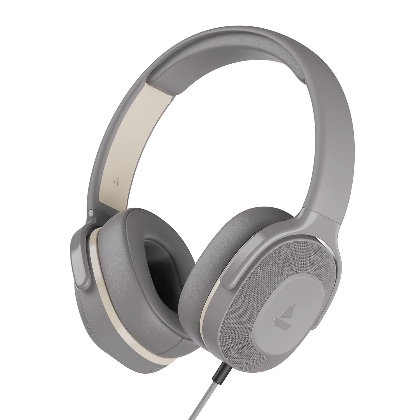 (Without Box) boAt BassHeads 950v2 Wired Over Ear Headphones with 40mm Audio Drivers, Soft Ear-Cushion, Lightweight Build, 3.5mm Jack and with mic(Warm Grey)