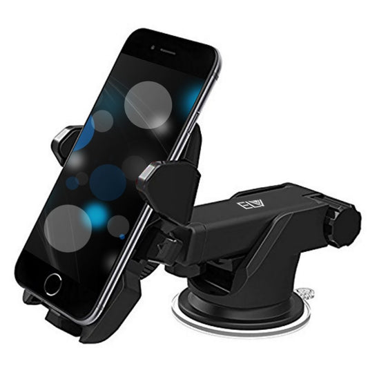 (Open Box) ELV Car Mount Adjustable Car Phone Holder Universal Long Arm, Windshield for Smartphones - Black