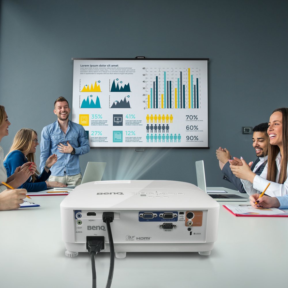 (Open box) BenQ Mx560P Xga Business & Education Projector, Dlp, 4000 Lumens High Brightness, 22000:1 High Contrast Ratio, Dual Hdmi, USB-A, Upto 15000 Hrs Extra-Long Lamp Life, 10W Speaker, 3D Capable, White