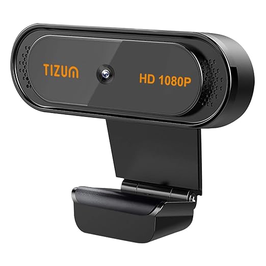 (Open Box) Tizum ZW78- Full HD 1080p Webcam, Widescreen Viewing Angle, Auto Light Correction, Noise-Reducing Mic, for Skype, FaceTime, Hangouts, Xbox, PC/Mac/Laptop/MacBook/Tablet