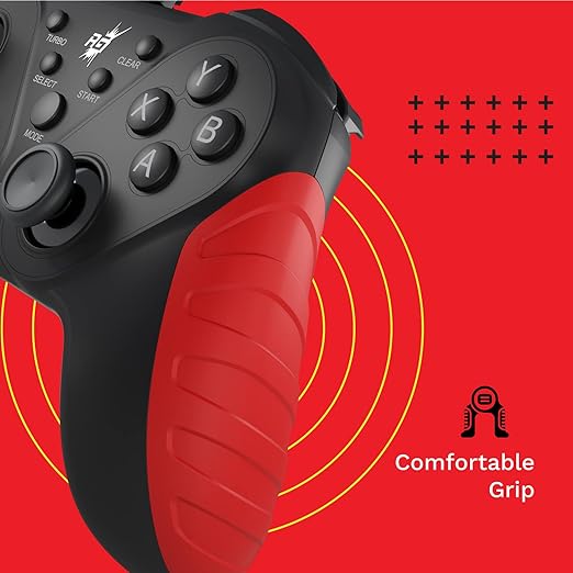 (Open Box) Redgear MS-150 Wired Gamepad with 2 Digital triggers, 2 Analog Sticks, Ergonomic Design, 1.8 m Durable Cable, X Input and Direct Inpu
