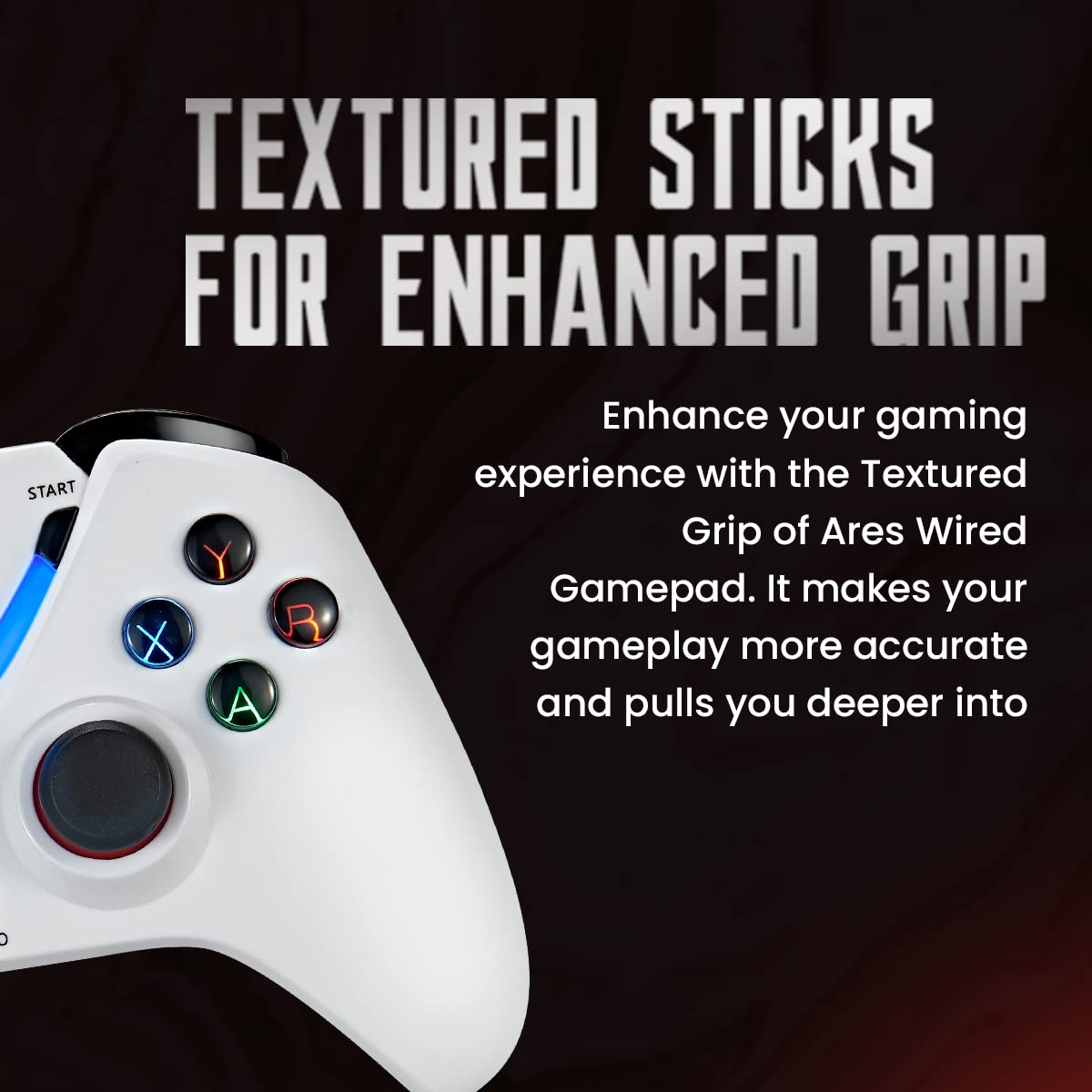 (Open Box) Cosmic Byte ARES Wireless Controller for PC, Magnetic Triggers, Accurate Joysticks, Dual Vibration, Backit LED Buttons, USB Extension Cable (Black)