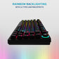 (Open Box) EvoFox Katana X2 TKL Mechanical Gaming Keyboard | 3‑Pin Replaceable Clicky Blue Switches, Dynamic Backlighting, All Keys Anti‑Ghosting, Volume Knob, Copilot, Xbox Gamebar, Screenshot & More (Black)
