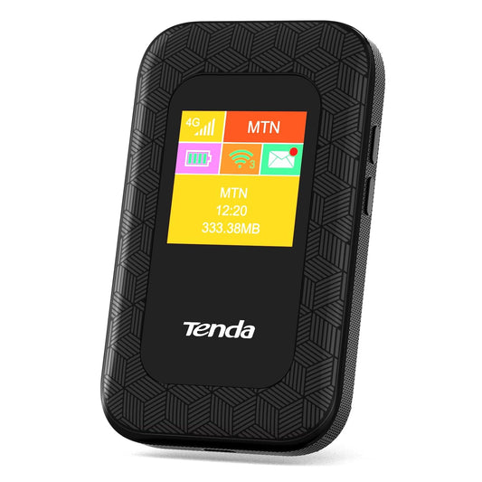 (Open Box)Tenda 4G185 3G/4G Mobile Hotspot, 4G LTE 150Mbps MiFi Device, 4G Router, single_band, Support USB Interface Charging | 2100 mAh Battery (Black)
