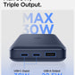 (Open Box) Spigen ArcPack 20000mAh Power Bank | PD 3.0, PPS Fast Carging | 30W Max Output | 2 Type-C Ports, 1 USB-A Port - (ABS + PC | Black)
