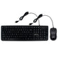 (Open Box) Amazon Basics Wired Keyboard and Optical Mouse Set for Windows, USB 2.0 Interface, for Gaming PC, Computer, Laptop, Mac (Black)