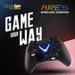 (Open Box) Cosmic Byte ARES Wireless Controller for PC, Magnetic Triggers, Accurate Joysticks, Dual Vibration, Backit LED Buttons, USB Extension Cable (Black)