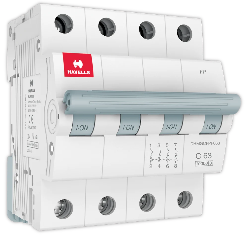 Havells 63A C Curve FP MCB EURO 2