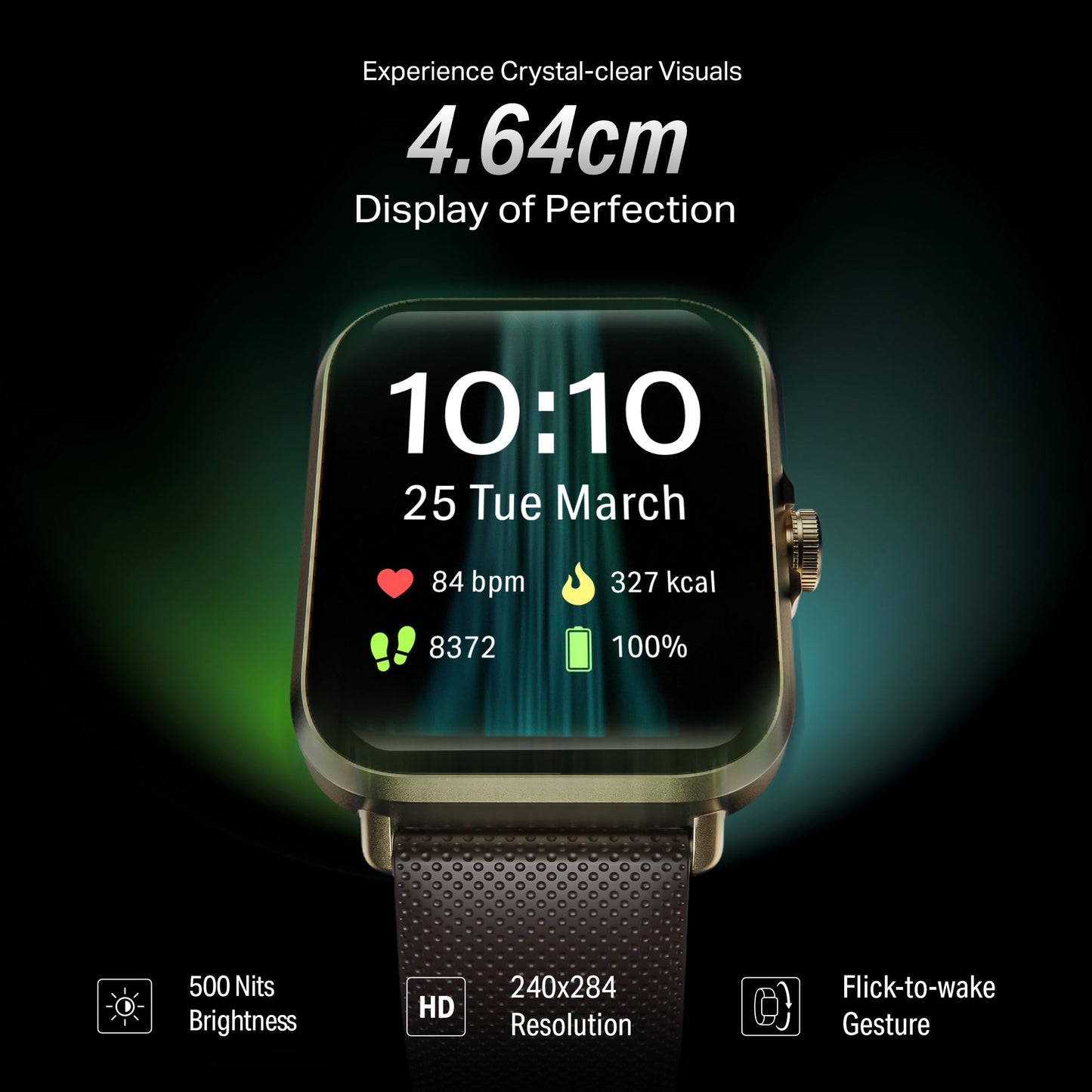 (Open Box) boAt Storm Infinity Plus w/15 Days Extensive Battery fueled by Huge 550mAh Battery, Fast Charge, 1.83”(4.65cm)HD Display, Functional Crown, BT Calling, Smart watch for Men & Women (Active Black)