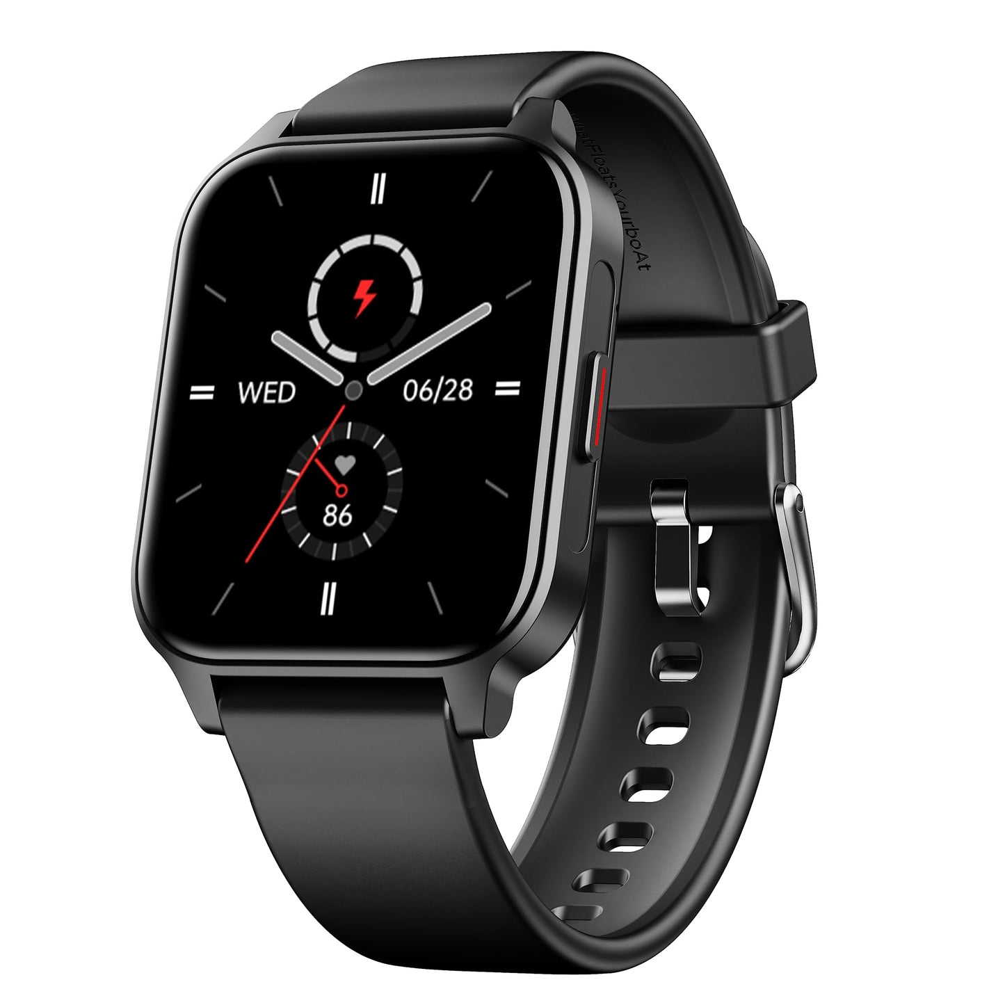 (Open Box) boAt Wave Call 2 Plus Smart Watch w/Bilingual Support (Hindi/English), 1.96”(4.97 cm) HD Display, BT Calling, 100+Sports Modes, Animated Watch Faces, Voice Assistant(Metal Black)