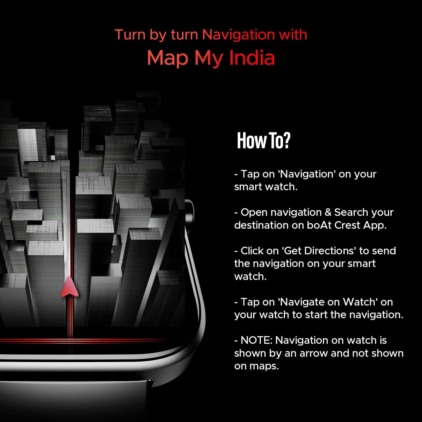 (Open Box) boAt Storm Call 3 w/TBT Navigation, Daily Activity Tracker, DIY Watch Face Studio,700+ Active Modes, 1.83" (4.6 cm) HD Display Fitness Smart Watch for Men & Women(Active Black)