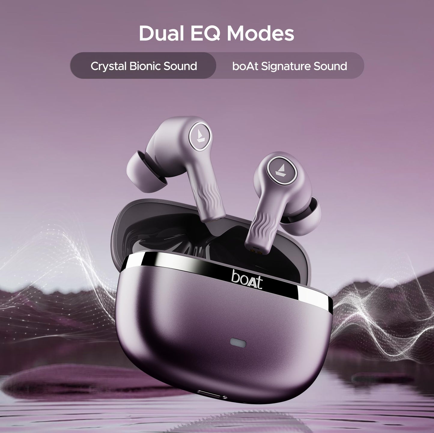 (Open Box) boAt Nirvana Ion ANC 120HRS Battery, Crystal Bionic Sound w/Dual EQ Modes, 4Mics ENx, App Support, Low Latency, IPX4, v.5.2 Bluetooth TWS in Ear Earbuds Wireless Earphones with mic