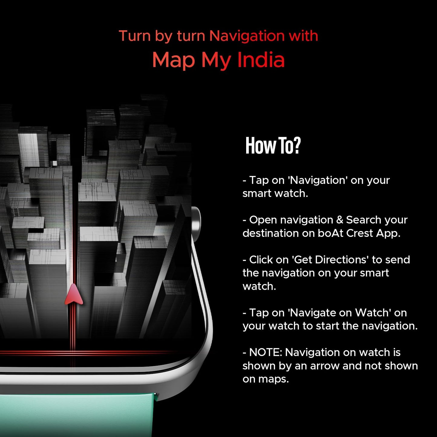 (Open Box) boAt Storm Call 3 w/TBT Navigation, Daily Activity Tracker, DIY Watch Face Studio,700+ Active Modes, 1.83" (4.6 cm) HD Display Fitness Smart Watch for Men & Women(Active Black)