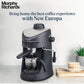 (Open Box) Morphy Richards New Europa 800-Watt Espresso and Cappuccino 4-Cup Coffee Maker (Black)