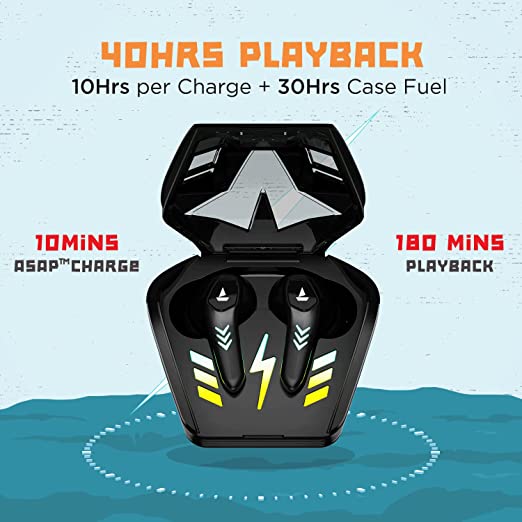 (Without Box) boAt Airdopes 190 True Wireless in Ear Earbuds with Beast Mode(50ms) for Gaming, 40H Playtime