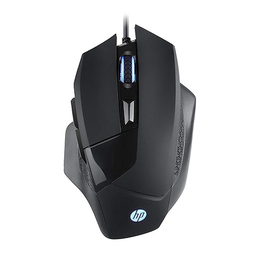 (Open Box) HP G200 Backlit USB Wired Gaming Mouse with Ergonomic Design, All Customizable Buttons, Adjustable 4000 DPI, RGB Breathing LED Lighting, Anti-Slip Scroll Wheel / 3 Years Warranty (7QV30AA)
