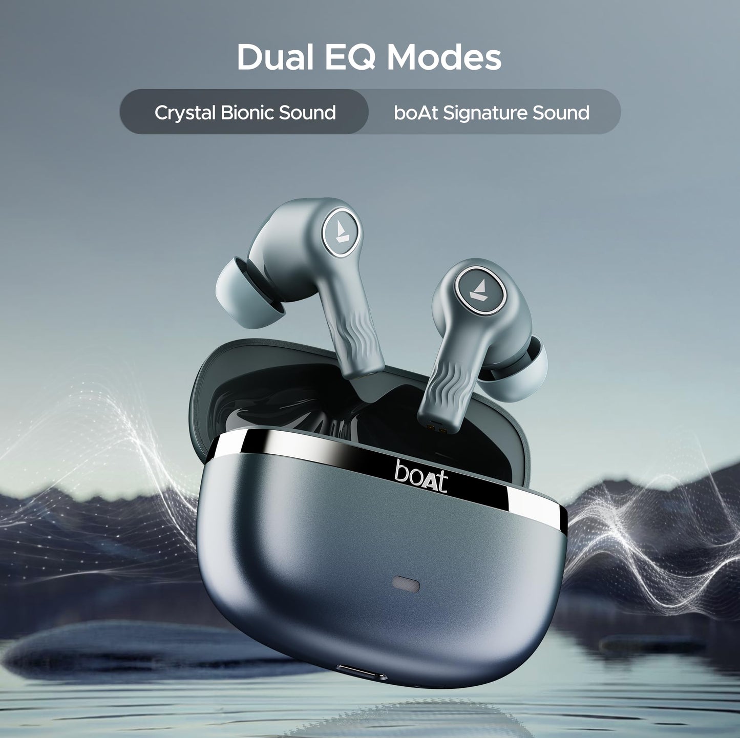 (Open Box) boAt Nirvana Ion ANC 120HRS Battery, Crystal Bionic Sound w/Dual EQ Modes, 4Mics ENx, App Support, Low Latency, IPX4, v.5.2 Bluetooth TWS in Ear Earbuds Wireless Earphones with mic