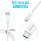 (Open Box) Ambrane ACT-2 2.4A Type C to USB A Fast Charging Cable for Type C Mobiles (2 Meter, 6.6 Feet) (White)