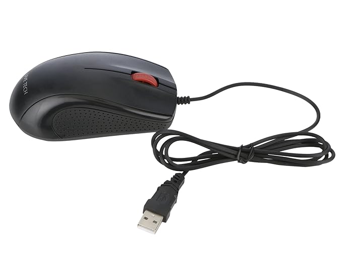 (Open Box) Live Tech MS-19 USB Wired Black Color Optical Mouse