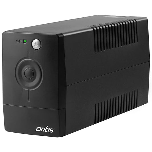 (Open Box) Artis PS-600VA 600VA Line Interactive UPS for Personal Computers , Desktop PCs, Laptops, Routers, Networking Devices and Gaming Consoles