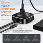 (Open Box) Tukzer USB C Hub Ultra-Slim USB-C Superspeed Adapter with 4 USB 3.0 Ports USB Type C Hub for All Laptops and More USB Type C Devices (TZ-U13 Black)