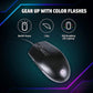 (Open Box) HP M260 RGB Backlighting USB Wired Gaming Mouse, Customizable 6400 DPI, Ergonomic Design, Non-Slip Roller, Lightweighted, (7ZZ81AA),Black
