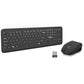 (Open Box) Quantum Deskstar 1 2.4G Wireless Multimedia Chocolate Keyboard and Mouse Combo for Laptop & Desktop Compatible with Windows Vista, Windows XP, Windows 7, Windows 8, Windows 10 and Mac (Black)