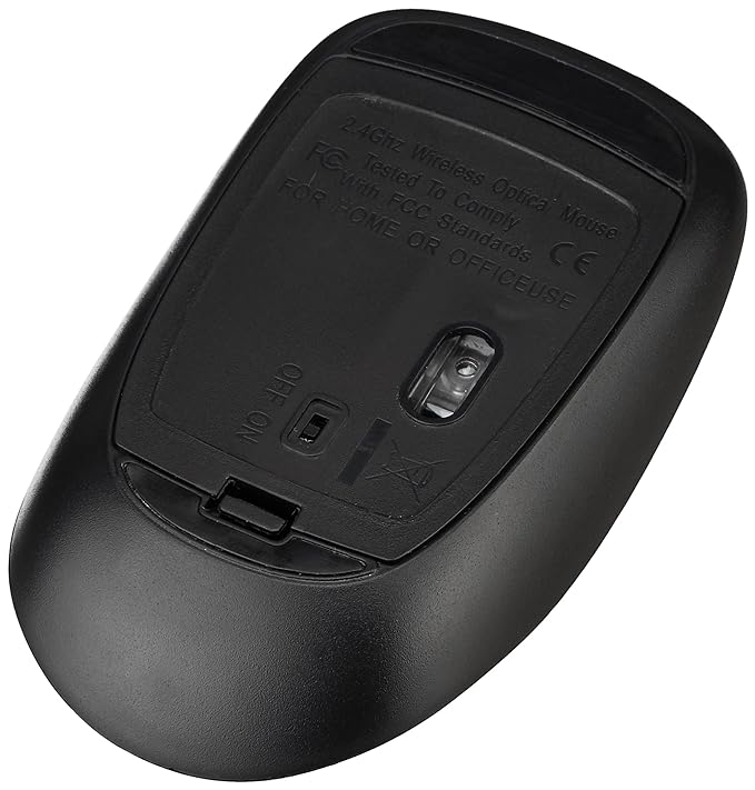 (Open Box) Amazon Basics AmazonBasics Wireless Mouse | 2.4 GHz Connection, 1600 DPI | Type - C Adapter | Upto 12 Months of Battery Life | Ambidextrous Design | Suitable for PC/Mac/Laptop