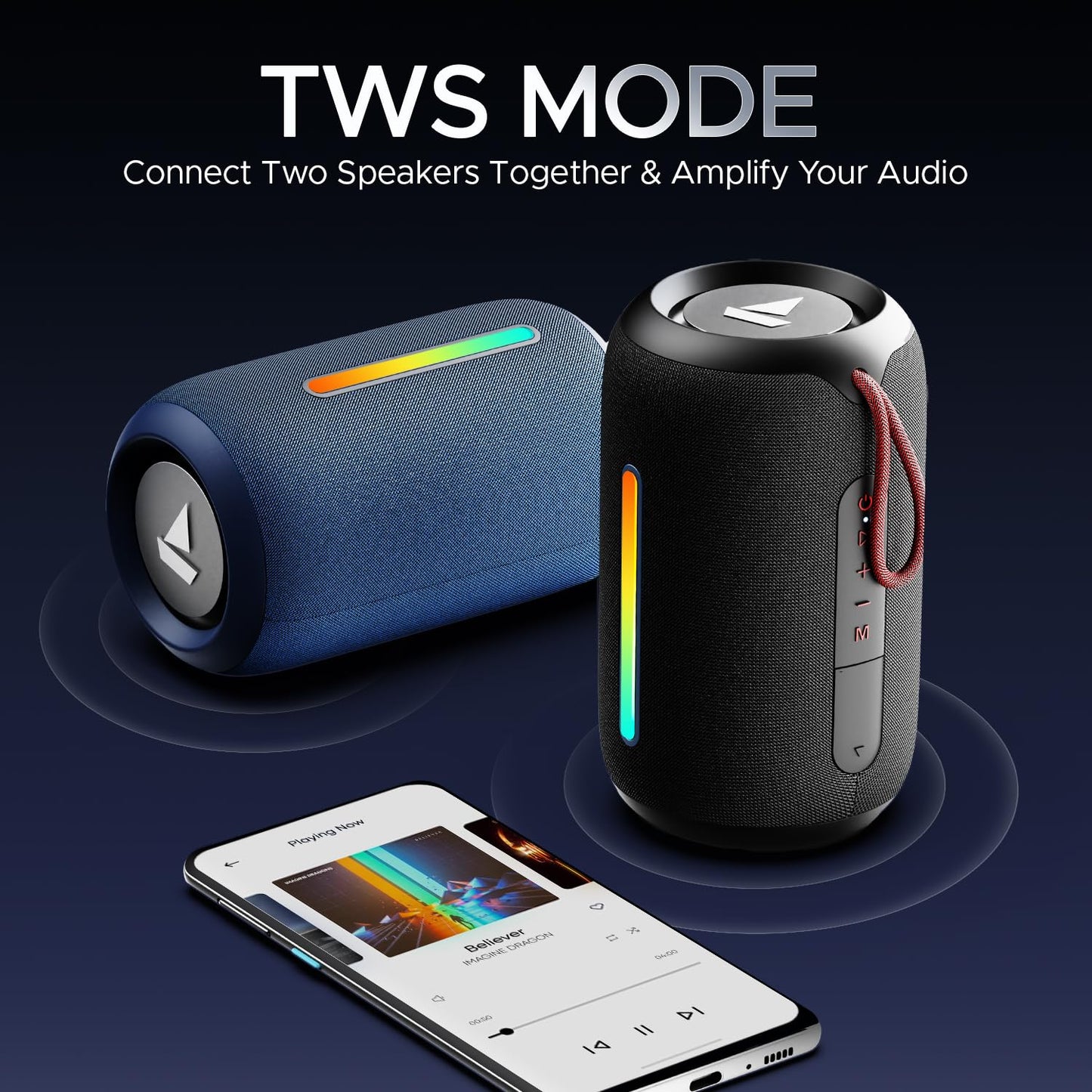 (Open Box) boAt Stone 352 Bluetooth Speaker with 10W RMS Stereo Sound, TWS Feature, Up to 12H Total Playtime, Multi-Compatibility Modes and Type-C Charging(Assassin Red-Deadpool Edition)