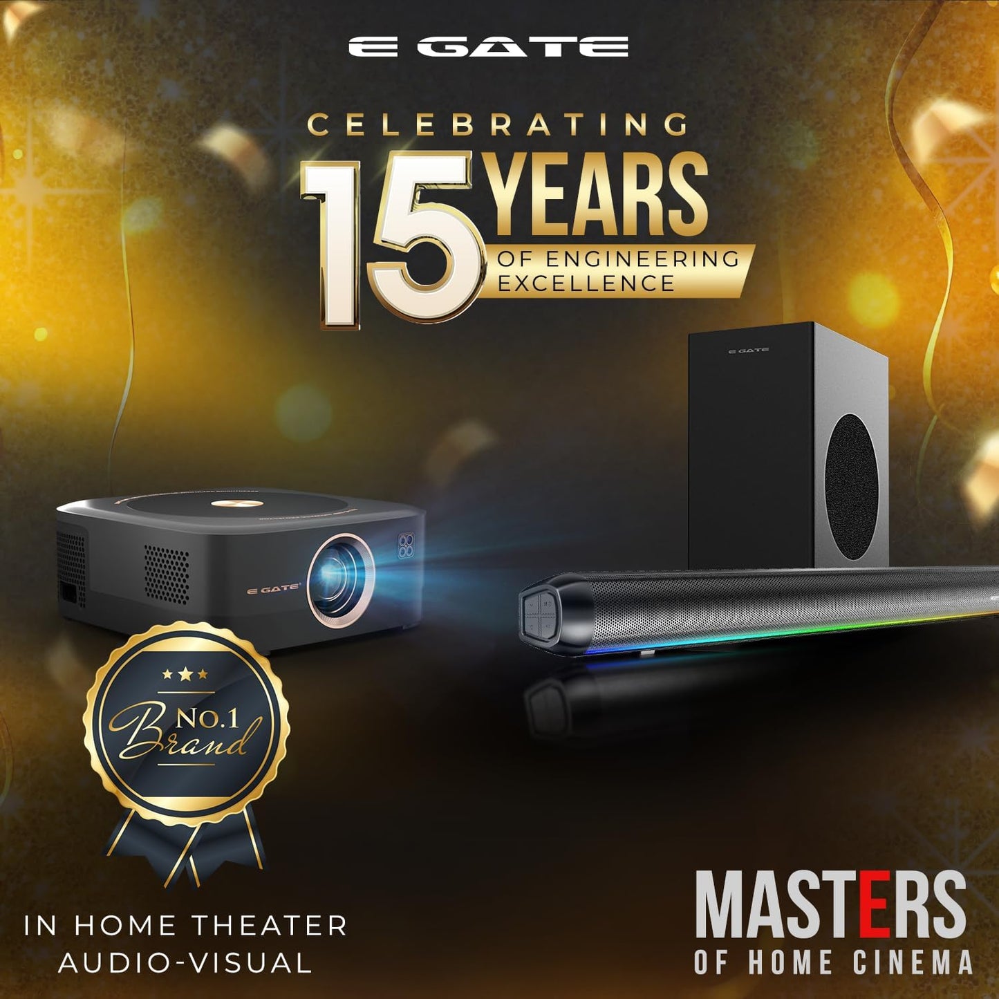 (Open Box) Egate K9 Pro-Max Android FHD 1080p LED Projector,