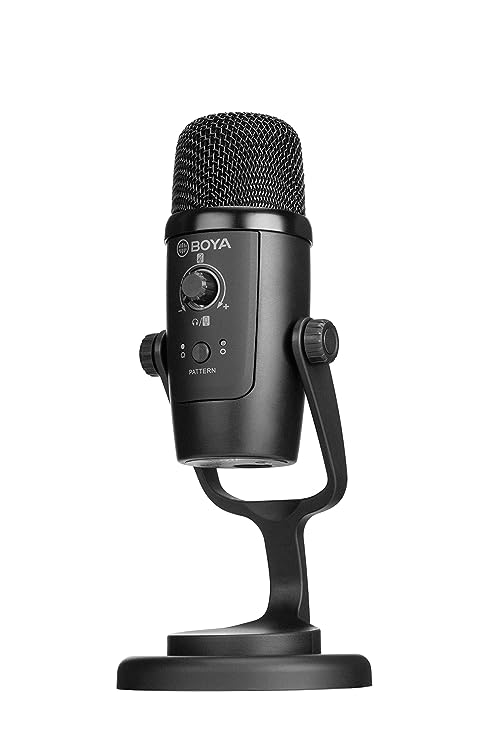 (Open Box) Boya BY-PM500 USB Microphone Compatible with C-Type Smartphones, Computers with USB Port. for Youtubers, Music Creators, Podcasters
