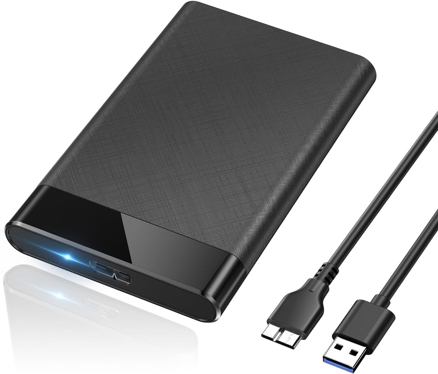 (Open Box)Dyazo 2.5 Inch SATA USB 3.0 HDD / SSD Portable External Hard Disk Enclosure 7 MM and 9.5 MM Tool Free , Supports UASP Max Upto 6TB (Black)