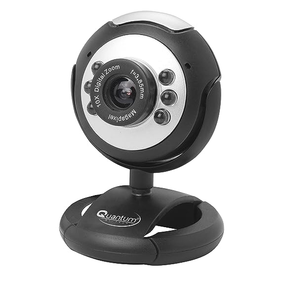(Open Box) Quantum QHM495LM 6 Light Webcam For Laptop/Desktop (Black)