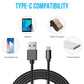 (Open Box) Ambrane ACT-2 2.4A Type C to USB A Fast Charging Cable for Type C Mobiles (2 Meter, 6.6 Feet) (White)