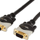 (Open Box) Amazon Basics 6-Feet VGA to VGA Cable for Monitor, Personal Computer (Black) & HL-007347 HDMI Input to DVI Output (Not VGA) Adapter Cable, 6 Feet, Black