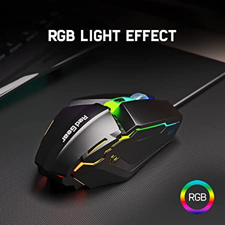(Open Box) Redgear A-10 Wired Gaming Mouse with RGB LED, Lightweight and Durable Design, DPI Upto 2400, Compatible with Windows