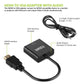 (Open Box)Tizum HDMI to VGA Adapter/Connector/Converter Cable 1080P (Male to Female) for Media Players, Xbox, Projector, Computer, Laptop, TV & More | Full HD Resolution | Compact Design | Black