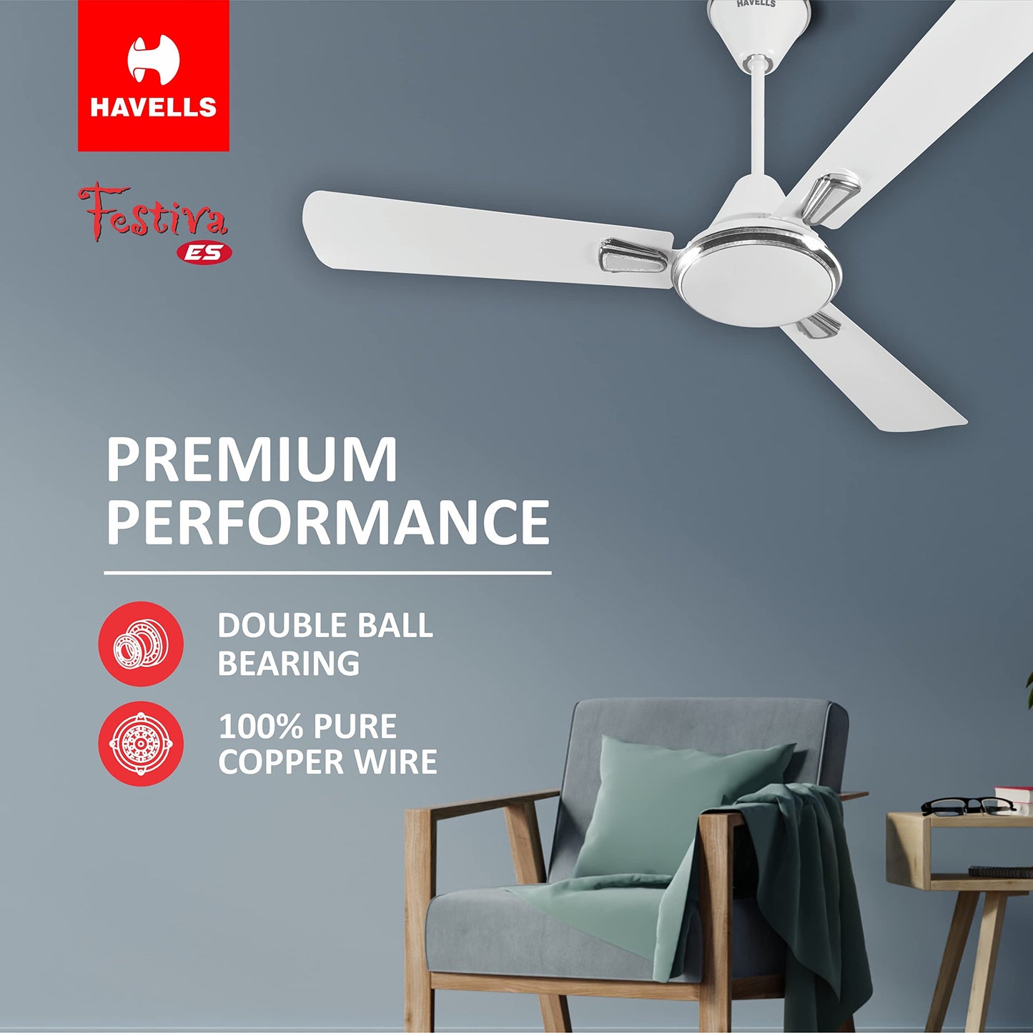 Havells Festiva 1200mm Dust Resistant Ceiling Fan