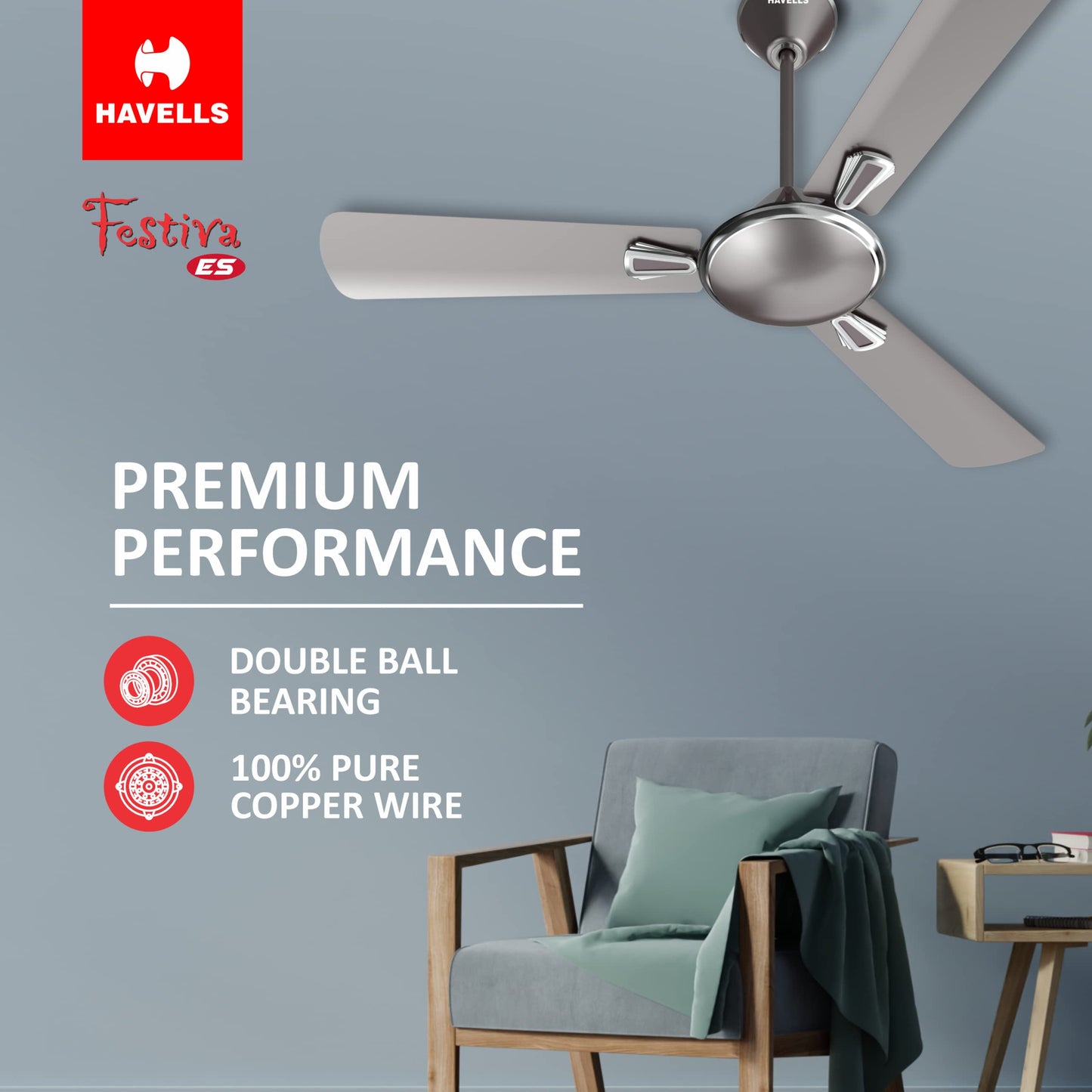 Havells Festiva 1200mm Dust Resistant Ceiling Fan